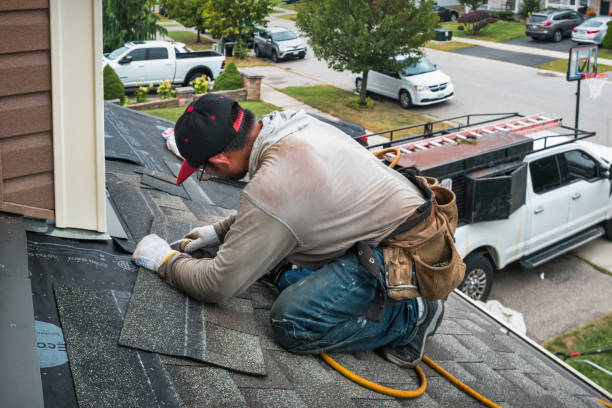 Professional Roofing technician working in Nielsville, MN